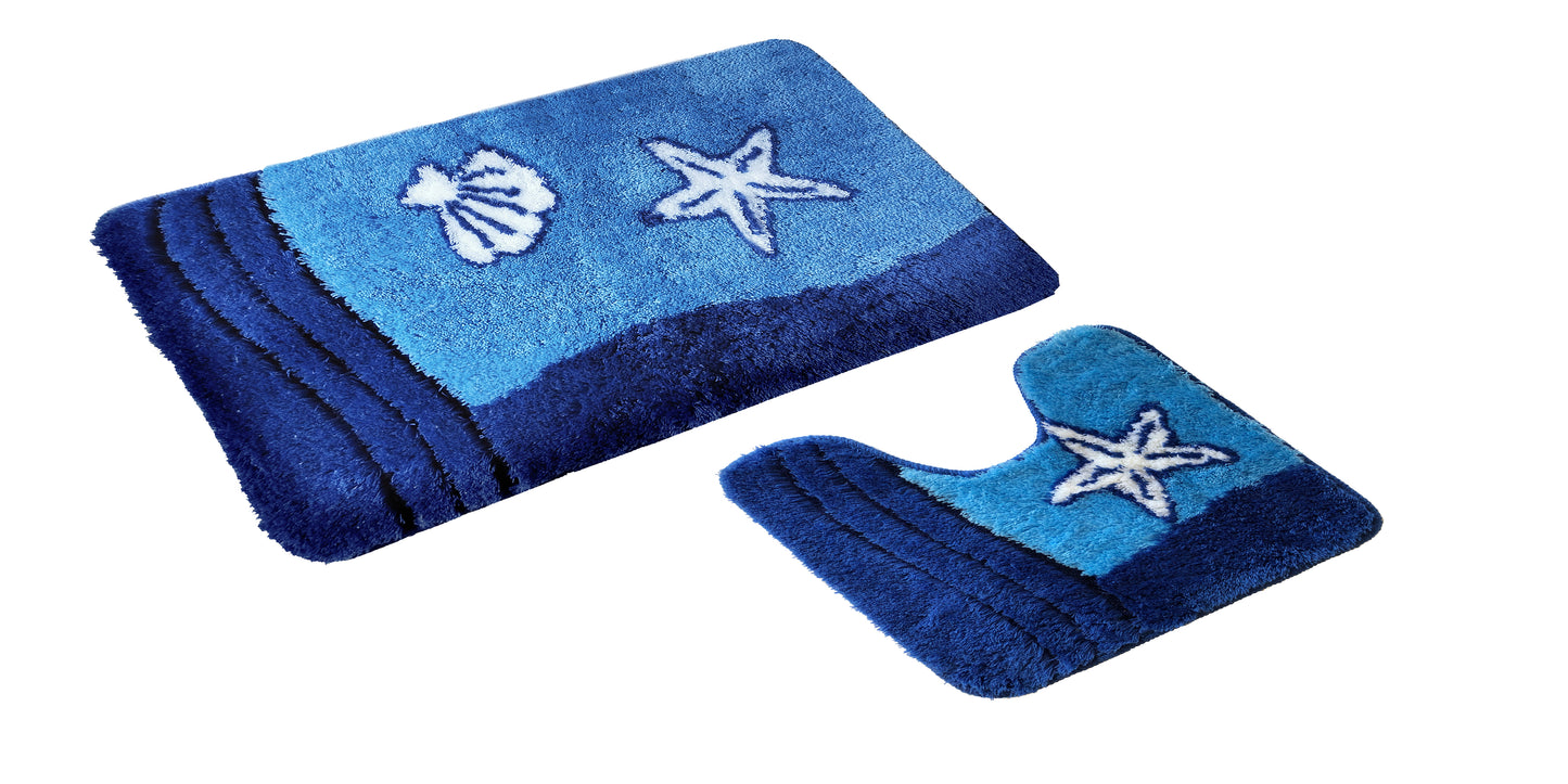 Bademattenset Sealife 2-tlg., 50x90 cm und 50x45 cm verschiedene Farben und Ausführungen