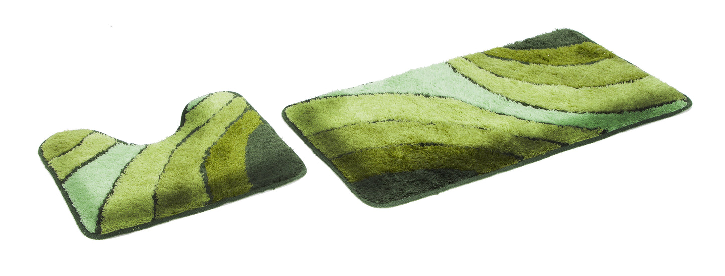 Bademattenset Wave 2-tlg., 50x90 cm und 50x45 cm verschiedene Farben und Ausführungen