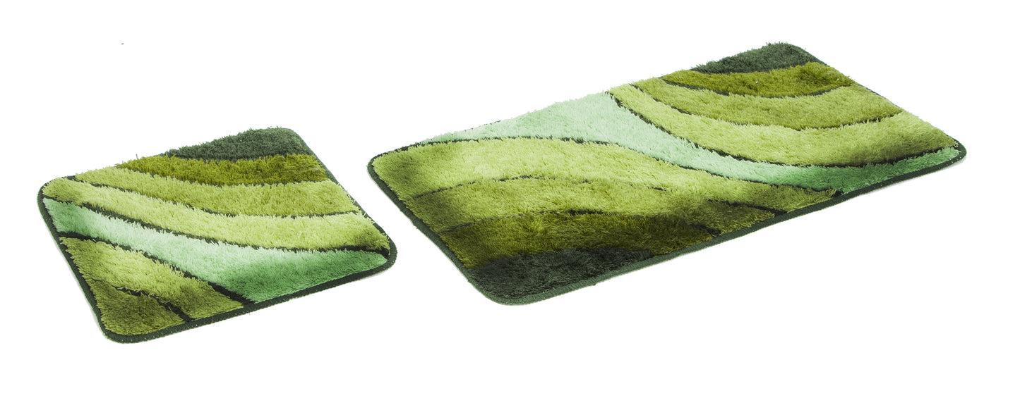 Bademattenset Wave 2-tlg., 50x90 cm und 50x45 cm verschiedene Farben und Ausführungen