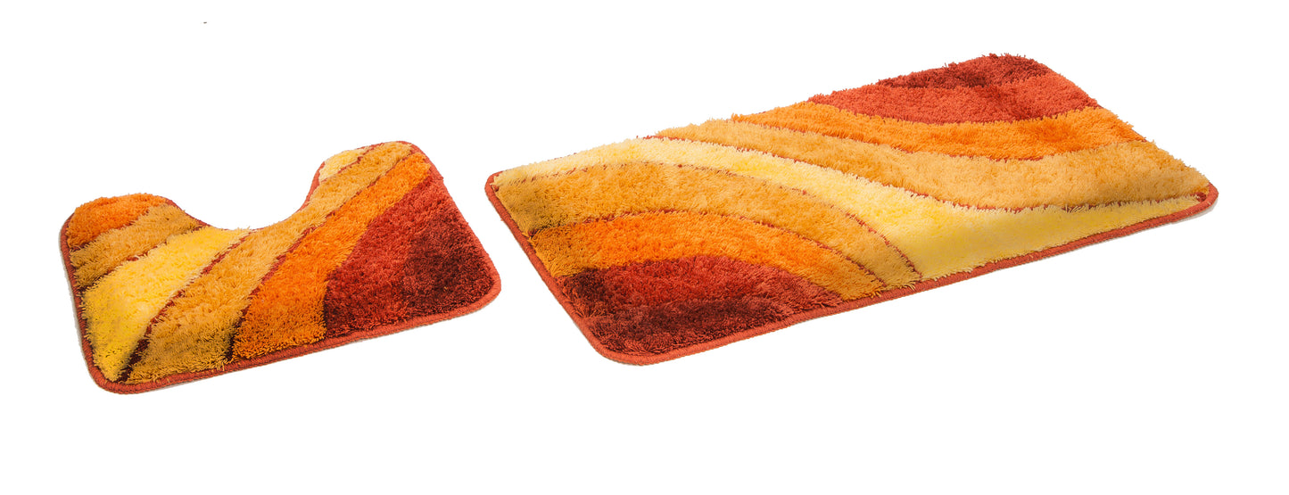 Bademattenset Wave 2-tlg., 50x90 cm und 50x45 cm verschiedene Farben und Ausführungen