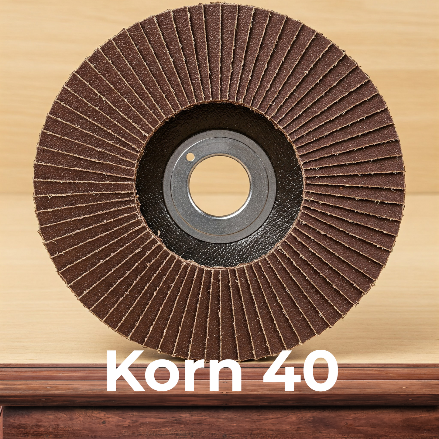10/20 Stück Standard Fächerscheiben / Ø 125 mm x 22,23 mm / braun