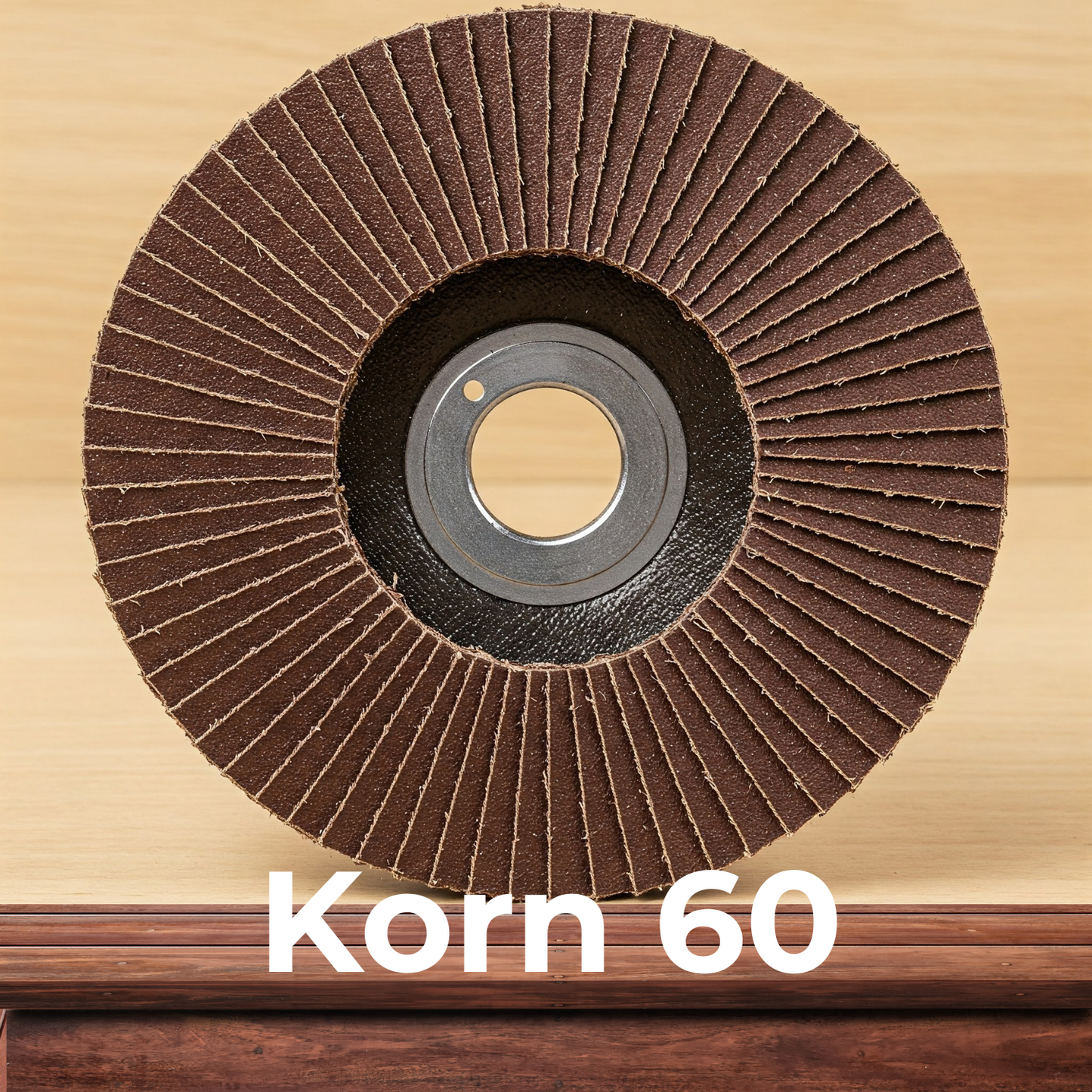 10/20 Stück Standard Fächerscheiben / Ø 125 mm x 22,23 mm / braun