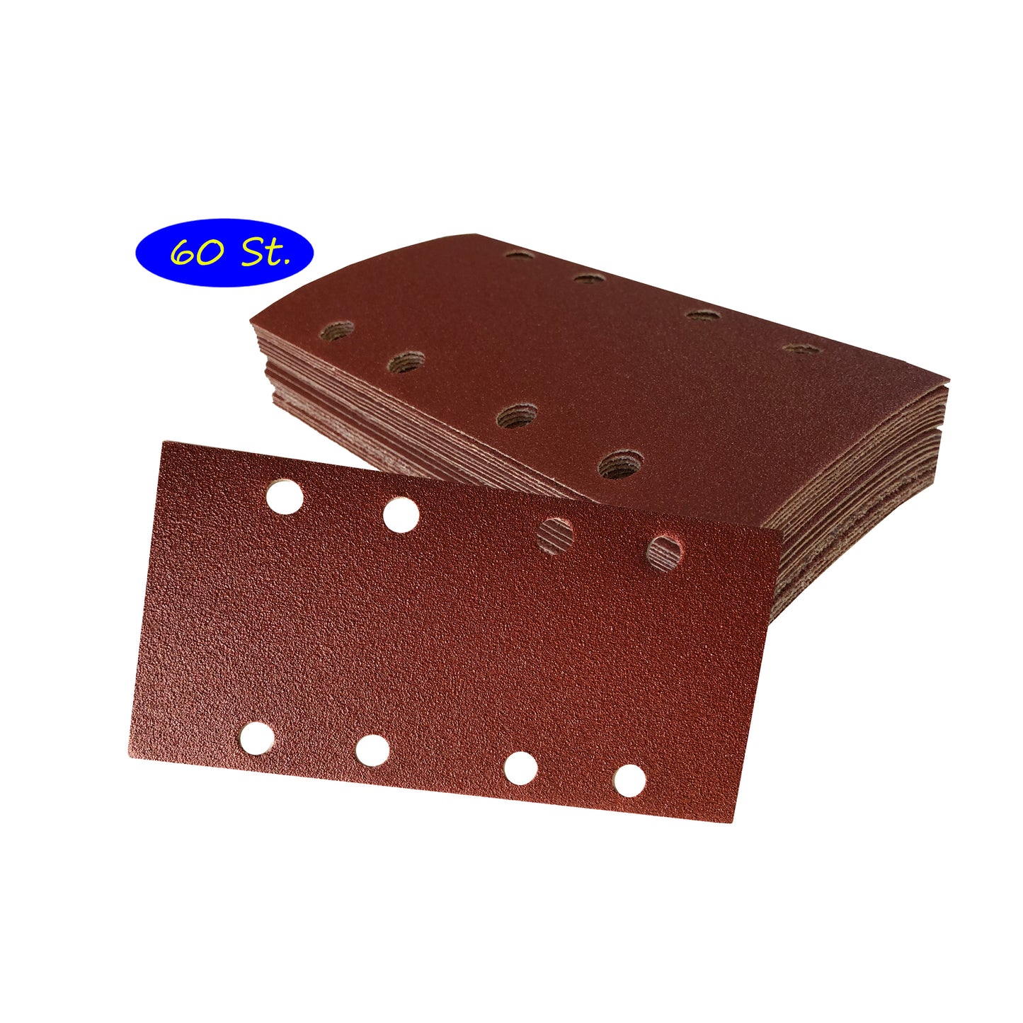 Schleifbogen-Set │ 93 x 190 mm │ 8 Loch │ 60 Stück │ mixed je 10 x (40/60/80/120/180/240)