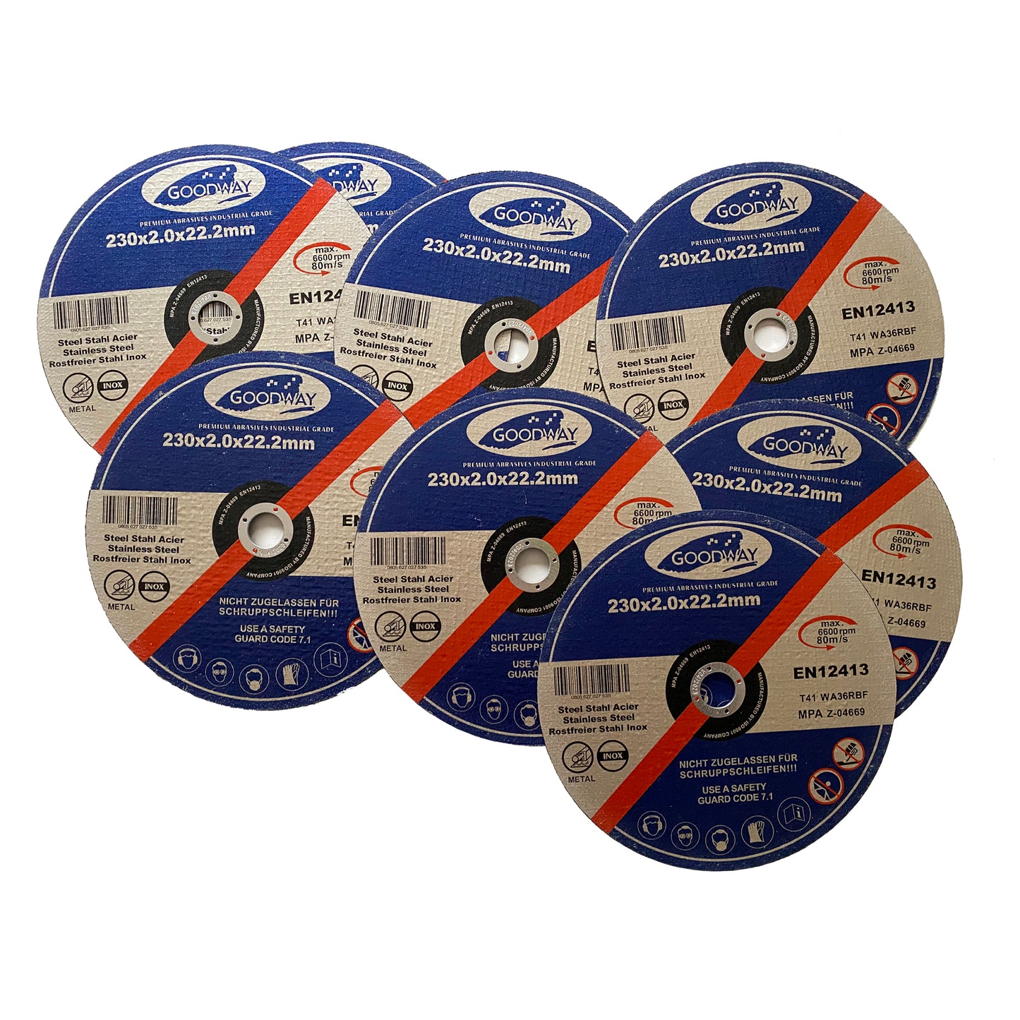Profi-Trennscheiben │ Ø 230mm x 2,0 mm x 22,2 mm, 2,0 mm dünn │ 10 Stück │ für Flex, Trenn- und Winkelschleifer │ Inox │ Schneidscheiben │ Flexscheibe