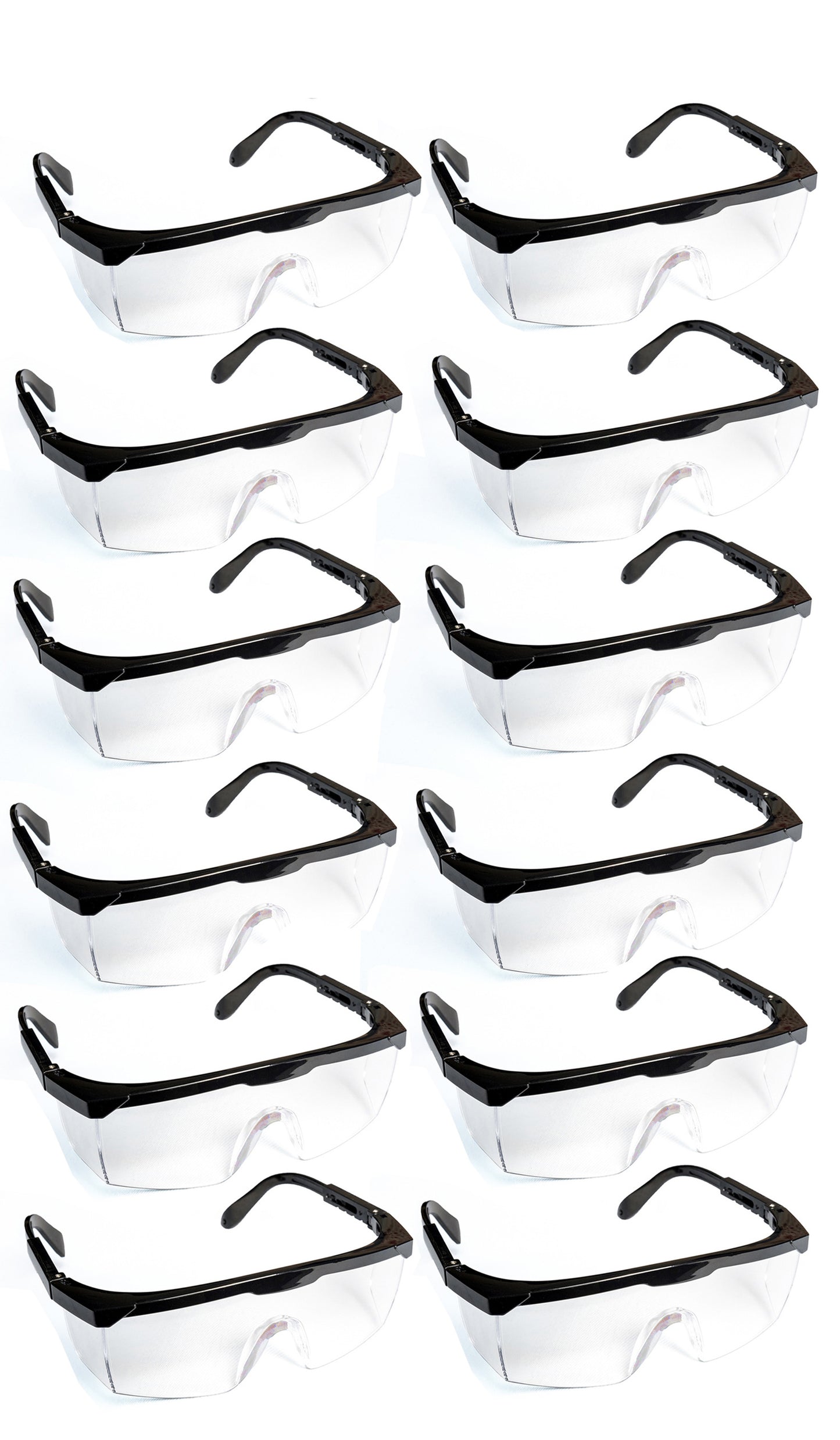 12 Stück Arbeitsschutzbrille, mit Seitenschutz, nach EN166, Augenschutz, Schutzbrille