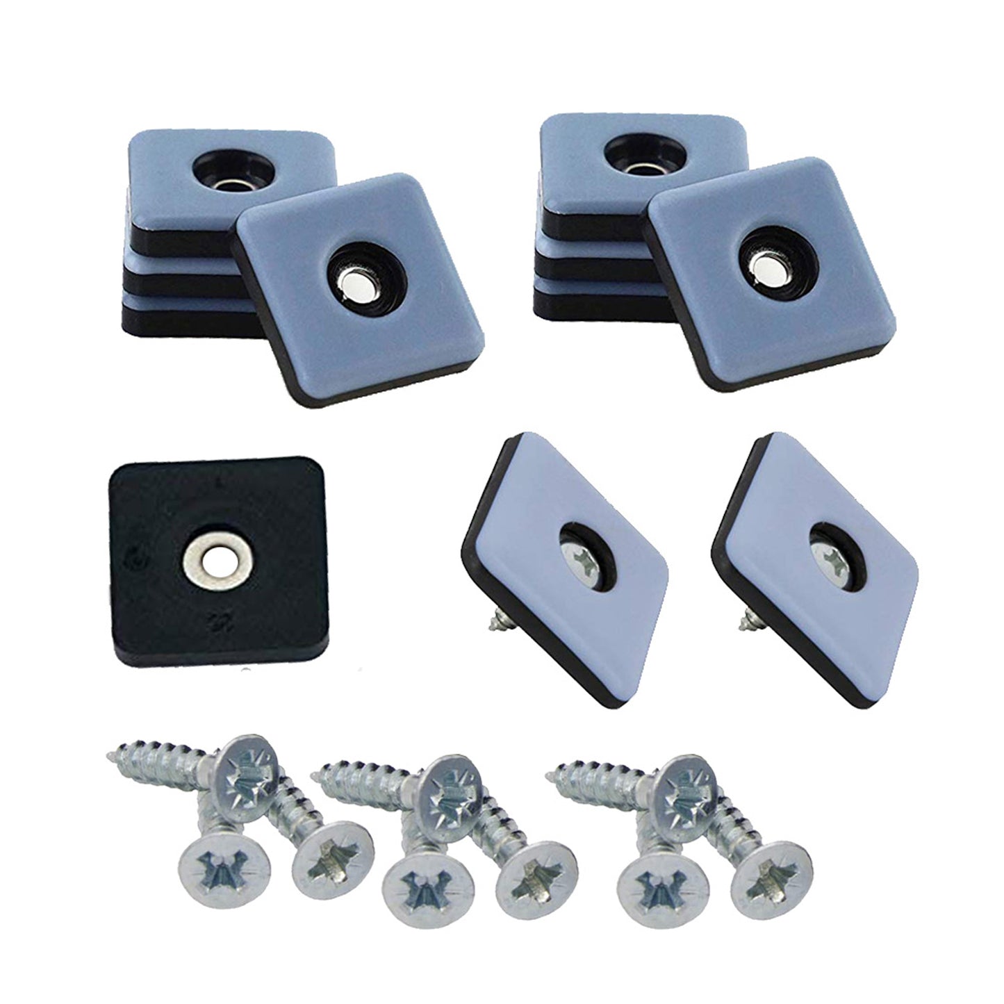 Teflongleiter 25x25mm mit Schrauben, 16 Stück