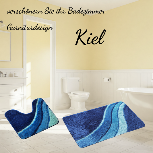 Bademattenset Kiel 2-tlg., 50x90 cm und 50x45 cm verschiedene Farben und Ausführungen