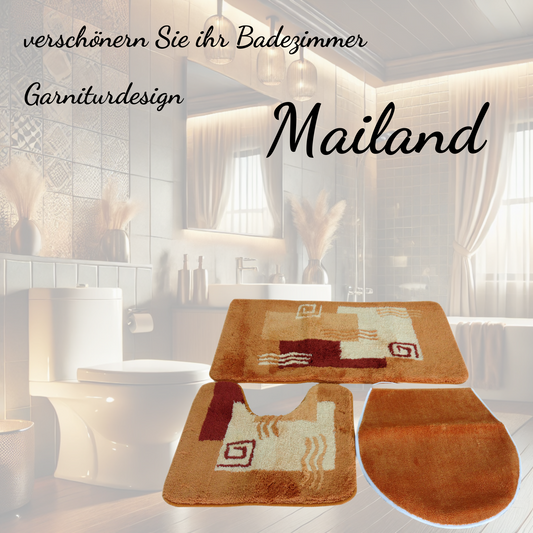 Badematten-Set Mailand 1-tlg 3 Farben 2 Ausführungen