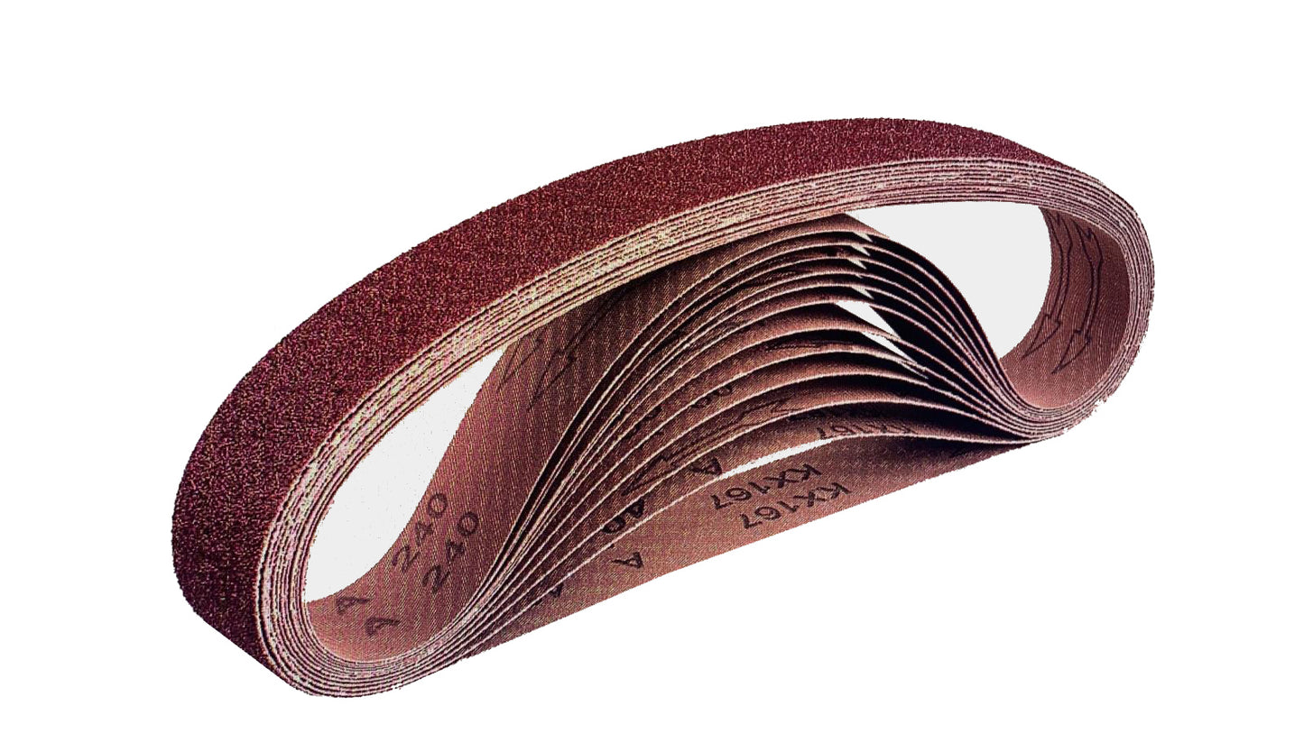 Gewebe-Schleifbänder │ 40 x 760 mm │12 Stück │mixed je 2 x (40/60/80/120/180/240)