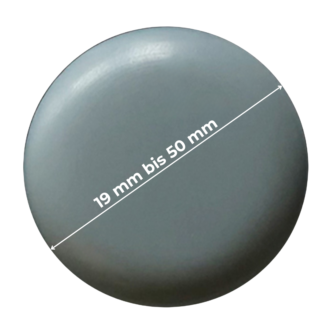 Premium PTFE-Gleiter selbstklebend – Rund - für kratzfreie Böden - Teflongleiter graublau