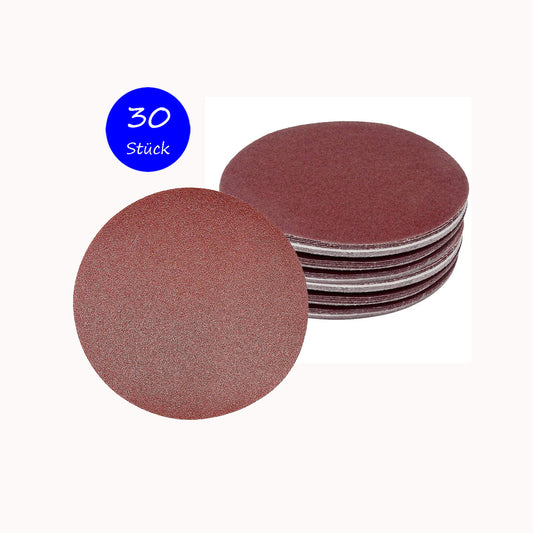 Klett-Schleifscheiben │ Ø 225 mm │ ohne-Loch│ 30 Stück, mixed je 5 X (40/60/80/120/180/240)