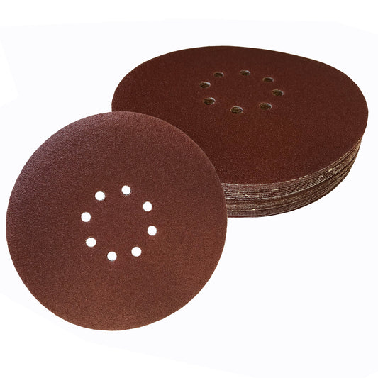 Klett-Schleifscheiben │ Ø 225 mm │ 8-Loch│ 30 Stück, mixed je 5 X  (40/60/80/120/180/240)