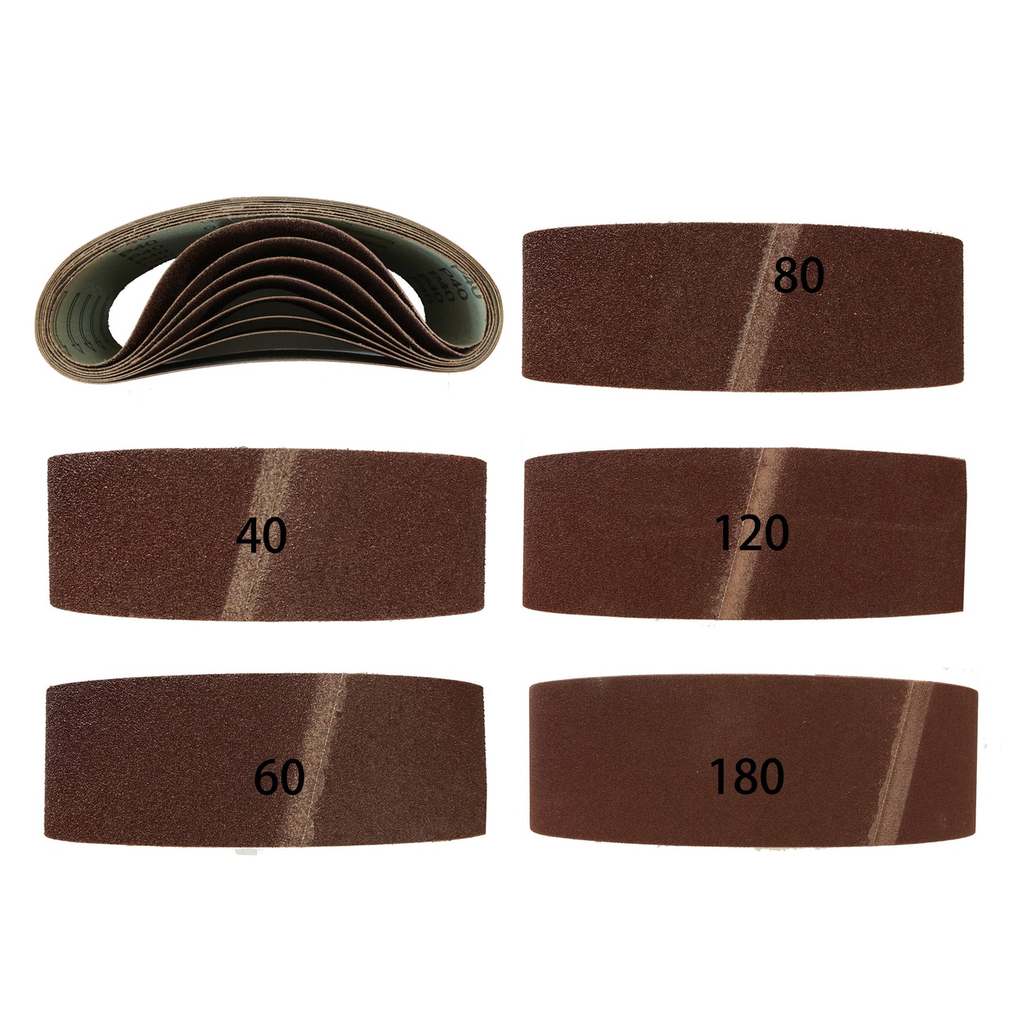 Gewebe-Schleifbänder │75 x 457 mm 10 Stück │mixed je 2 x (40/60/80/120/180)