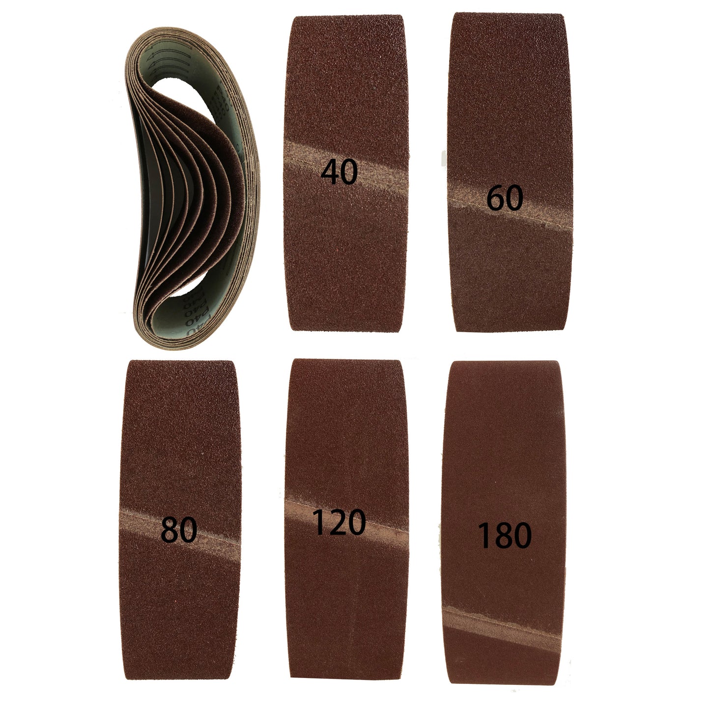 Gewebe-Schleifbänder │ 75 x 533 mm │10 Stück │mixed je 2 x (40/60/80/120/180)