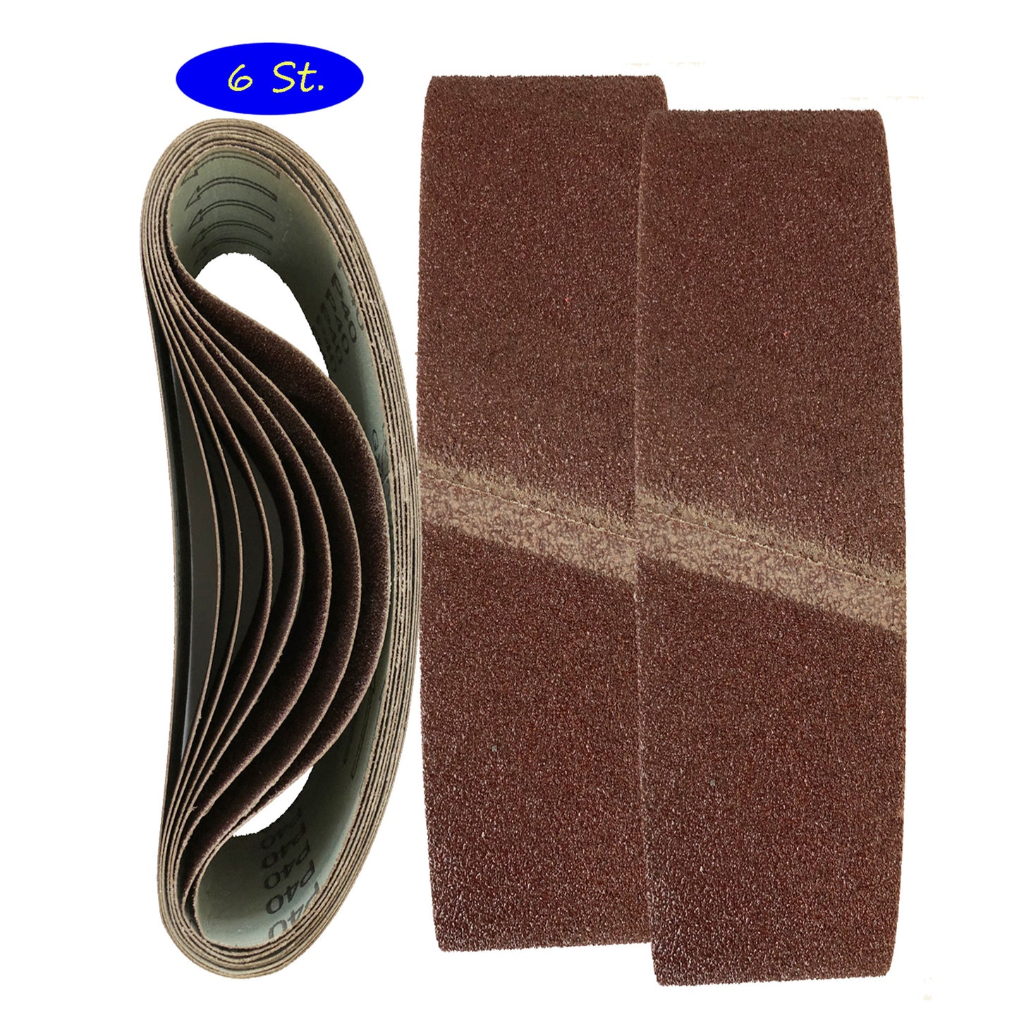 Gewebe-Schleifbänder │ 100 x 915 mm │6 Stück │ mixed je 1 x (60/80/100/120/180/400)